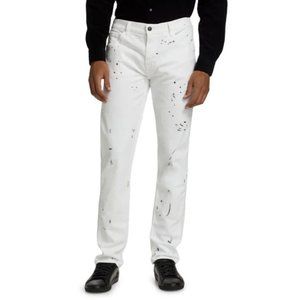 7 For All Mankind Paxtyn Slim-Fit Paint Splatter Jeans ( 30 x 32 )